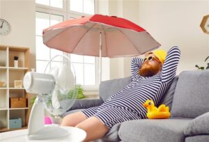 cooling off in house
