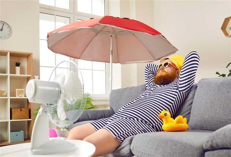 cooling off in house